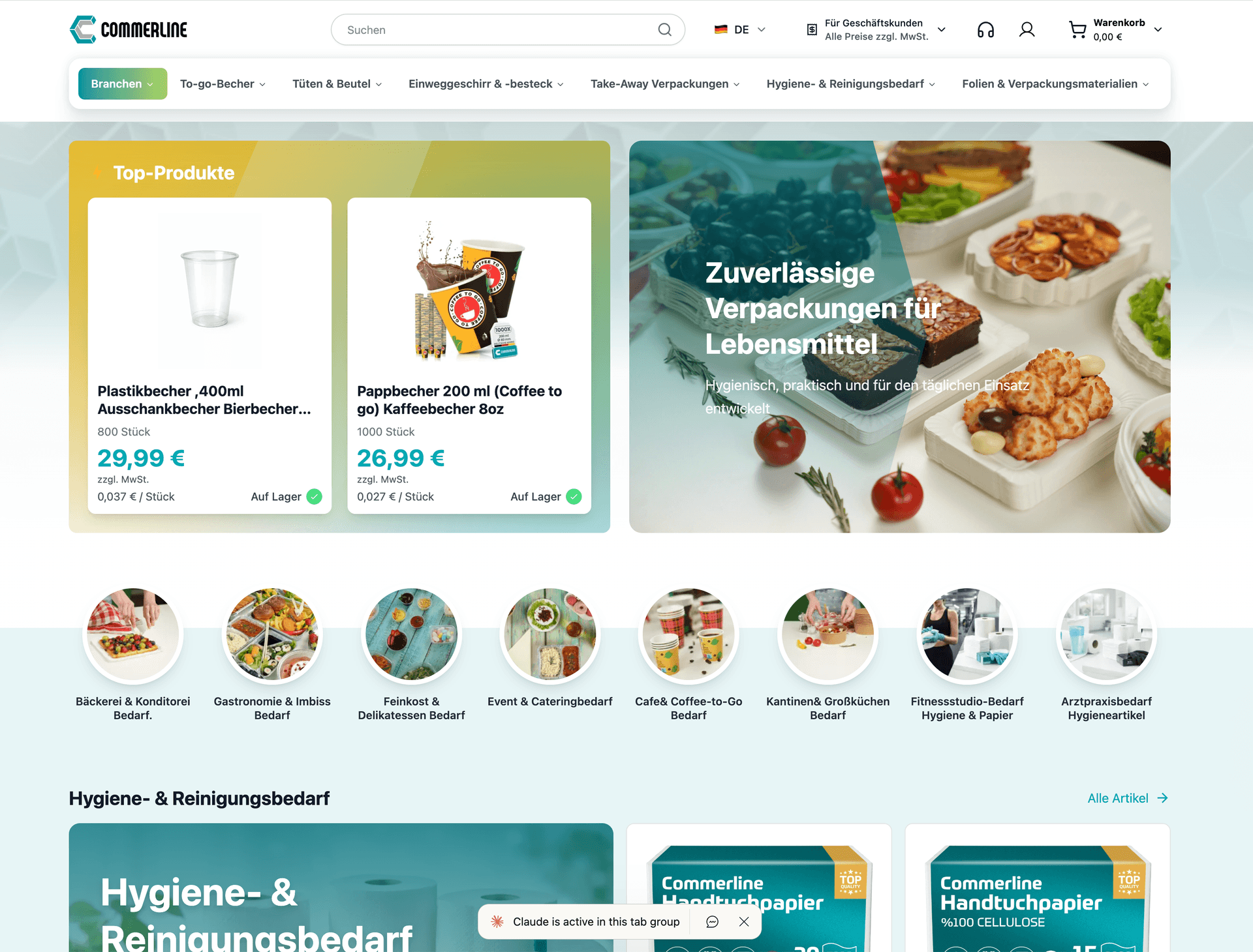 Commerline.de — B2B Online Shop powered by MyShopSys